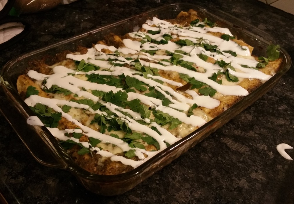 Verde Chicken Enchiladas